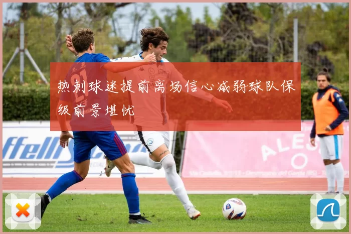 热刺球迷提前离场信心减弱球队保级前景堪忧